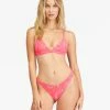 Flash Sale 👏 Billabong She's A Trip Fixed Triangle 👙 Bikini Top VINTAGE CORAL 🥰 -Color of the season Shop abjx300614 billabongw vco frt1