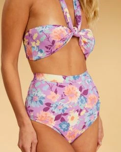 Best Sale 🤩 Billabong Salty Blonde Halleys Garden Wrap Halter 👙 Bikini Top MULTI 🎁 -Color of the season Shop abjx300638 billabongw mul dtl3 1