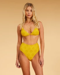 Discount 😀 Billabong Salty Blonde Made Ya Look Triangle 👙 Bikini Top SALTY SOL 👏