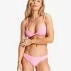 Hot Sale 🔥 Billabong In The Loop Fixed Triangle 👙 Bikini Top PINK SKIES 🤩