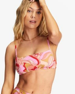Buy 🛒 Billabong Pretty Groovy Square Bralette 👙 Bikini Top MULTI 🧨 -Color of the season Shop abjx300687 billabongw mul dtl1 1