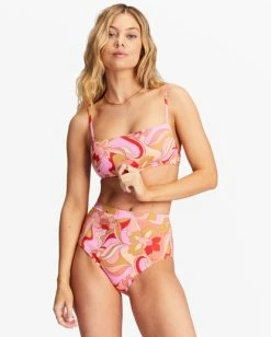 Buy 🛒 Billabong Pretty Groovy Square Bralette 👙 Bikini Top MULTI 🧨 -Color of the season Shop abjx300687 billabongw mul frt1 1