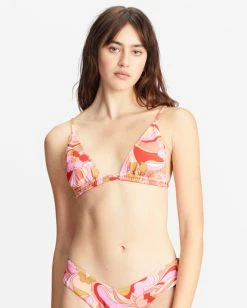 Top 10 😍 Billabong Pretty Groovy Triangle 👙 Bikini Top MULTI 😉 -Color of the season Shop abjx300688 billabongw mul dtl1 1