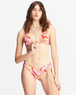 Top 10 😍 Billabong Pretty Groovy Triangle 👙 Bikini Top MULTI 😉 -Color of the season Shop abjx300688 billabongw mul frt1 1