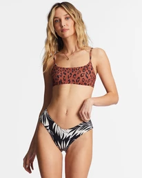 Hot Sale ❤️ Billabong Spotted In Paradise Reversible Crop 👙 Bikini Top MULTI ❤️
