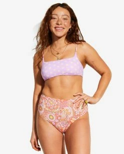 Deals 🤩 Billabong X Smiley Good Times Zoe Reversible Crop 👙 Bikini Top MULTI 🧨 -Color of the season Shop abjx300755 billabongw mul frt2 1