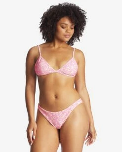 Budget 🛒 Billabong Daisy Craze Tanga Low-Rise 👙 Bikini Bottoms PINK LADY ⭐ -Color of the season Shop abjx400440 billabongw mee0 btm2 1