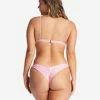 Budget 🛒 Billabong Daisy Craze Tanga Low-Rise 👙 Bikini Bottoms PINK LADY ⭐ -Color of the season Shop abjx400440 billabongw mee0 top1
