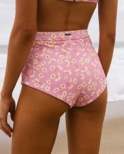 Best reviews of 🎉 Billabong Daisy Craze Avalon High-Waisted 👙 Bikini Bottoms PINK LADY 🔥 -Color of the season Shop abjx400441 billabongl mee0 frt2 1