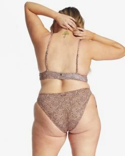 Hot Sale ✔️ Billabong Hidden Shore Lowrider Animal Print 👙 Bikini Bottoms TOFFEE 👍 -Color of the season Shop abjx400489 billabongw tof btm1 1