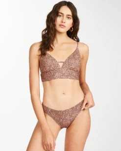 Hot Sale ✔️ Billabong Hidden Shore Lowrider Animal Print 👙 Bikini Bottoms TOFFEE 👍 -Color of the season Shop abjx400489 billabongw tof frt1 1