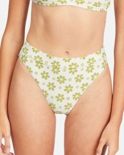 Flash Sale 🔥 Billabong Daisy Chain High Maya 👙 Bikini Bottoms SALT CRYSTAL 🔔 -Color of the season Shop abjx400610 billabongw scs dtl1 1