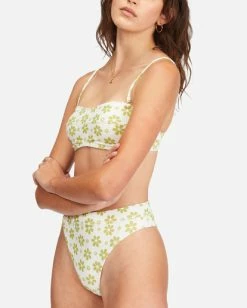 Flash Sale 🔥 Billabong Daisy Chain High Maya 👙 Bikini Bottoms SALT CRYSTAL 🔔 -Color of the season Shop abjx400610 billabongw scs sd1 1