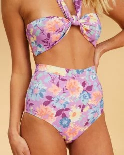 Brand new ⌛ Billabong Salty Blonde Halleys Garden High-Waisted 👙 Bikini Bottoms MULTI 🔥 -Color of the season Shop abjx400631 billabongw mul dtl1 1