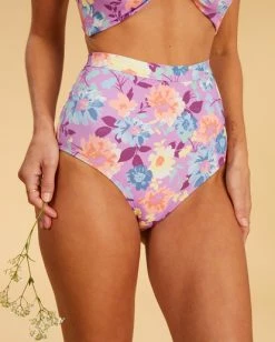 Brand new ⌛ Billabong Salty Blonde Halleys Garden High-Waisted 👙 Bikini Bottoms MULTI 🔥 -Color of the season Shop abjx400631 billabongw mul dtl2 1
