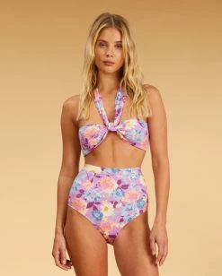 Brand new ⌛ Billabong Salty Blonde Halleys Garden High-Waisted 👙 Bikini Bottoms MULTI 🔥 -Color of the season Shop abjx400631 billabongw mul frt1 1