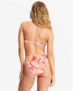 New 🥰 Billabong Pretty Groovy High-Rise Avalon 👙 Bikini Bottoms MULTI 🔔 -Color of the season Shop abjx400687 billabongw mul bck1 1