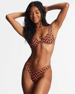 Buy 👏 Billabong Cross Step Hike 👙 Bikini Bottoms BRICK ❤️ -Color of the season Shop abjx400713 billabongw brk bck1 1