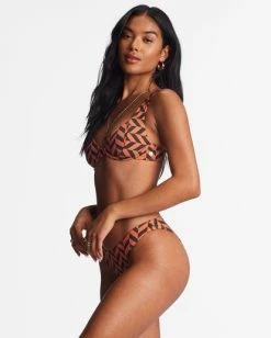 Buy 👏 Billabong Cross Step Hike 👙 Bikini Bottoms BRICK ❤️ -Color of the season Shop abjx400713 billabongw brk sd1 1