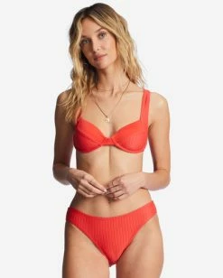 Discount 😀 Billabong Lined Up Lowrider 👙 Bikini Bottoms BRIGHT POPPY 🧨 -Color of the season Shop abjx400737 billabongw rne0 bck1 1