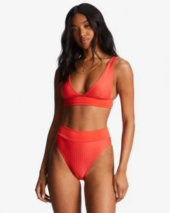 Best reviews of ✨ Billabong Lined Up Rise 👙 Bikini Bottoms BRIGHT POPPY 🎉 -Color of the season Shop abjx400823 billabongw rne0 bck1 1