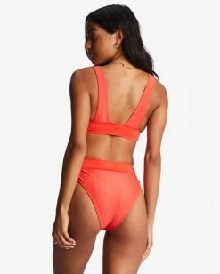 Best reviews of ✨ Billabong Lined Up Rise 👙 Bikini Bottoms BRIGHT POPPY 🎉 -Color of the season Shop abjx400823 billabongw rne0 frt1 1