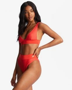 Best reviews of ✨ Billabong Lined Up Rise 👙 Bikini Bottoms BRIGHT POPPY 🎉 -Color of the season Shop abjx400823 billabongw rne0 sd1 1