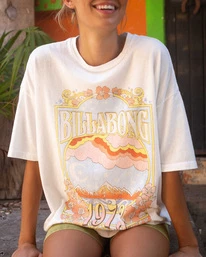 Best deal 👏 Billabong Wild Mountain Oversized Graphic T-Shirt SALT CRYSTAL 🥰