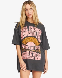 Budget 🧨 Billabong Sol Chaser Boyfriend T-Shirt OFF BLACK 😍