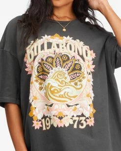 Best Sale 🎉 Billabong Super Natural Boyfriend T-Shirt OFF BLACK 🌟 -Color of the season Shop abjzt00690 billabongw ofb dtl1 1