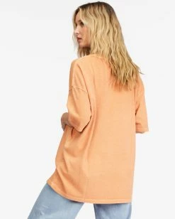 New 😍 Billabong Let It Shine Boyfriend T-Shirt GINGER ❤️ -Color of the season Shop abjzt00691 billabongw gin bck1 1