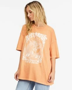 New 😍 Billabong Let It Shine Boyfriend T-Shirt GINGER ❤️ -Color of the season Shop abjzt00691 billabongw gin sd1 1