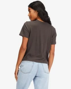 Best Sale 🌟 Billabong Make It Tropical Vintage Cut T-Shirt OFF BLACK ✔️ -Color of the season Shop abjzt00724 billabongw ofb bck1 1