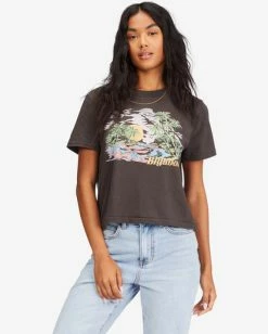 Best Sale 🌟 Billabong Make It Tropical Vintage Cut T-Shirt OFF BLACK ✔️ -Color of the season Shop abjzt00724 billabongw ofb frt1 1