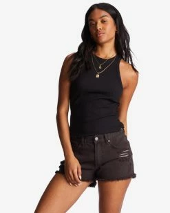 Coupon 😍 Billabong Drift Away Frayed Shorts BLACK 🌟 -Color of the season Shop j250ubdr billabongw blk frt1 1