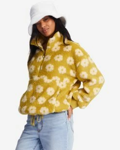 Flash Sale 🛒 Billabong Time Off Half-Zip Fleece Pullover DESERT CLAY 🎁 -Color of the season Shop j6413bti billabongw ylf0 frt1 1