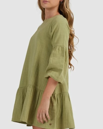 Best Sale ๐ Billabong ๐ง Girls' Mini Wishes Long Sleeve ๐ Dress AVOCADO ๐งจ 11 Best Sale ๐ Billabong ๐ง Girls' Mini Wishes Long Sleeve ๐ Dress AVOCADO ๐งจ - Image 10