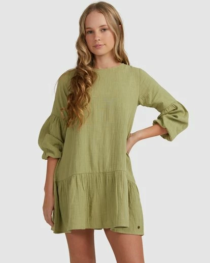 Best Sale ๐ Billabong ๐ง Girls' Mini Wishes Long Sleeve ๐ Dress AVOCADO ๐งจ 7 Best Sale ๐ Billabong ๐ง Girls' Mini Wishes Long Sleeve ๐ Dress AVOCADO ๐งจ - Image 6