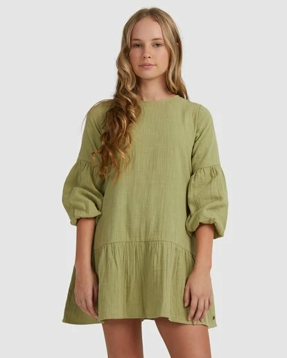 Best Sale ๐ Billabong ๐ง Girls' Mini Wishes Long Sleeve ๐ Dress AVOCADO ๐งจ 8 Best Sale ๐ Billabong ๐ง Girls' Mini Wishes Long Sleeve ๐ Dress AVOCADO ๐งจ - Image 7