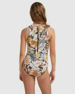 Flash Sale ⌛ Billabong 👧 Girls' Postcards Dancer One-Piece 🩱 Swimsuit MULTI 😀 -Color of the season Shop ubgx100110 billabongw mul bck1 1