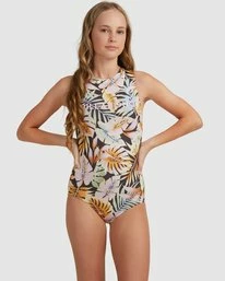 Flash Sale ⌛ Billabong 👧 Girls' Postcards Dancer One-Piece 🩱 Swimsuit MULTI 😀