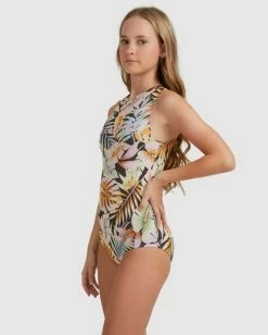Flash Sale ⌛ Billabong 👧 Girls' Postcards Dancer One-Piece 🩱 Swimsuit MULTI 😀 -Color of the season Shop ubgx100110 billabongw mul sd1 1