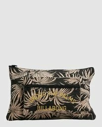 Best Sale ❤️ Billabong Shaded Palms Canvas Pencil Case OFF BLACK 👍