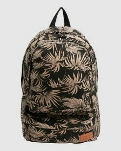 Brand new 😍 Billabong Shaded Palms Canvas 🎒 Backpack OFF BLACK ✔️ -Color of the season Shop ubjbp00126 billabongp ofb frt1 1