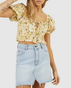 Promo 😀 Billabong So Lucky Denim Mini 👗 Skirt AGED INDIGO 🔔 -Color of the season Shop ubjdk00100 billabongw agi dtl1 1