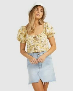 Promo 😀 Billabong So Lucky Denim Mini 👗 Skirt AGED INDIGO 🔔 -Color of the season Shop ubjdk00100 billabongw agi frt2 1