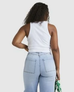 Buy 🥰 Billabong Jessie Tank Top BLACK 👏 -Color of the season Shop ubjkt00115 billabongw wht bck1 1