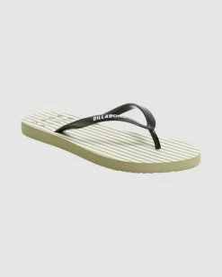 Wholesale ✨ Billabong Serene Stripe Thong 🩴 Sandals SAGE 👏 -Color of the season Shop ubjl100009 billabongp sag frt1 1