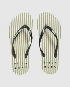 Wholesale ✨ Billabong Serene Stripe Thong 🩴 Sandals SAGE 👏 -Color of the season Shop ubjl100009 billabongp sag frt3 1