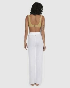 Top 10 👍 Billabong Sun Soaked Knit Pants WHITE ⌛ -Color of the season Shop ubjnp00138 billabongw wht bck1 1